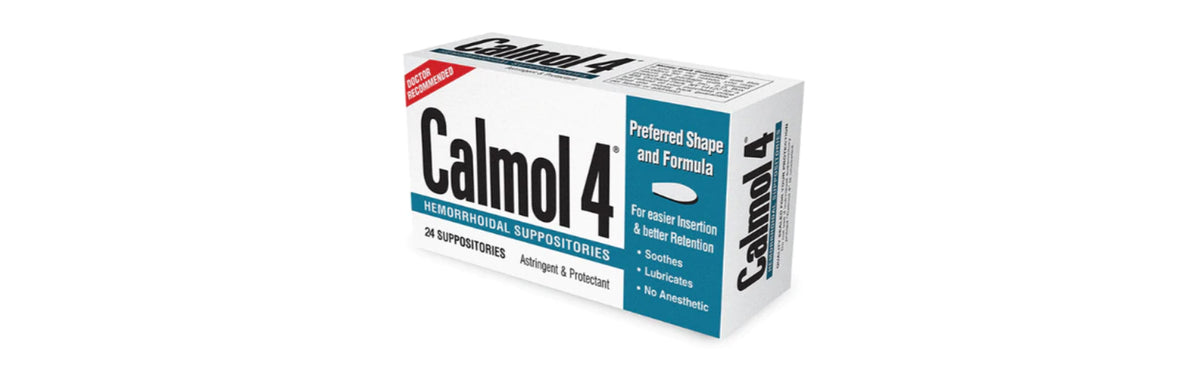 Calmo 4 Hemorrhoidal Suppositories with Soothing Natural Ingredients, 24  Count