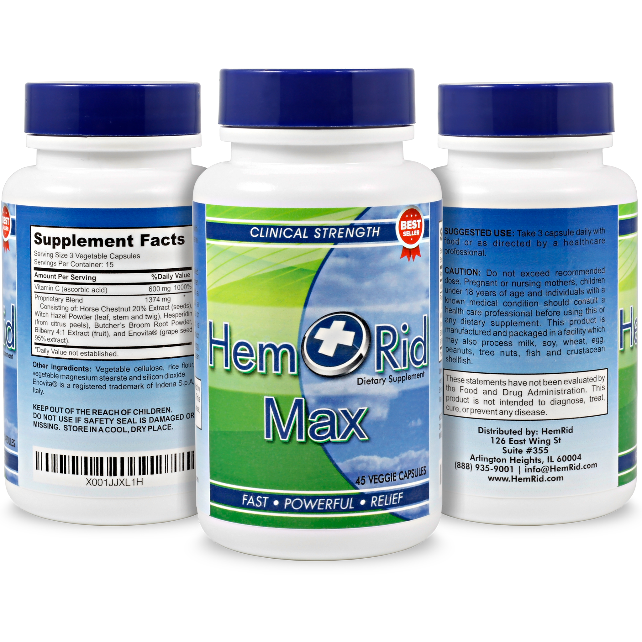 HemRid Max - 5 Bottle Package
