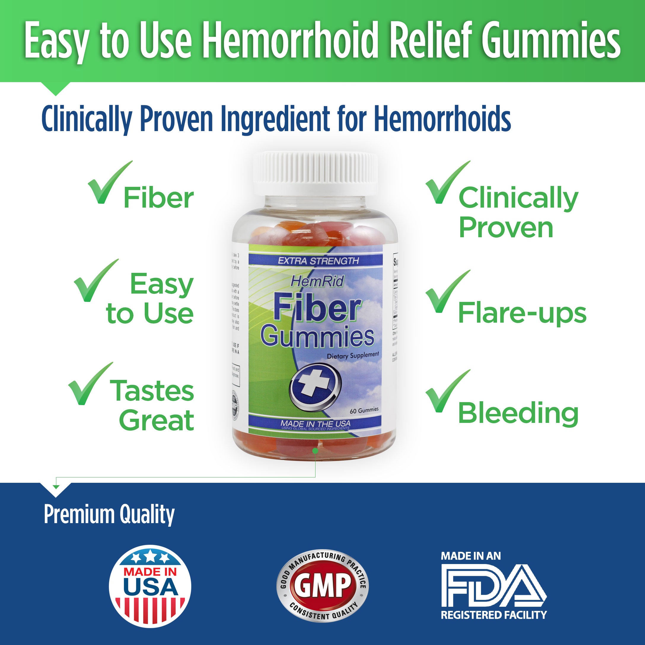 HemRid Fiber Gummies for Hemorrhoids