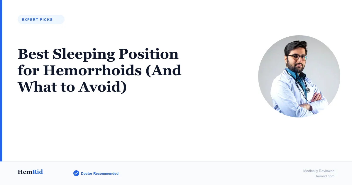 Best Sleeping Position for Hemorrhoids (And What to Avoid) — evidence-based guide by HemRid Medical Team