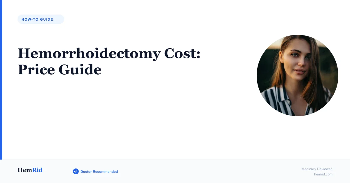 Hemorrhoidectomy Cost: Price Guide (2026) — evidence-based guide by HemRid Medical Team