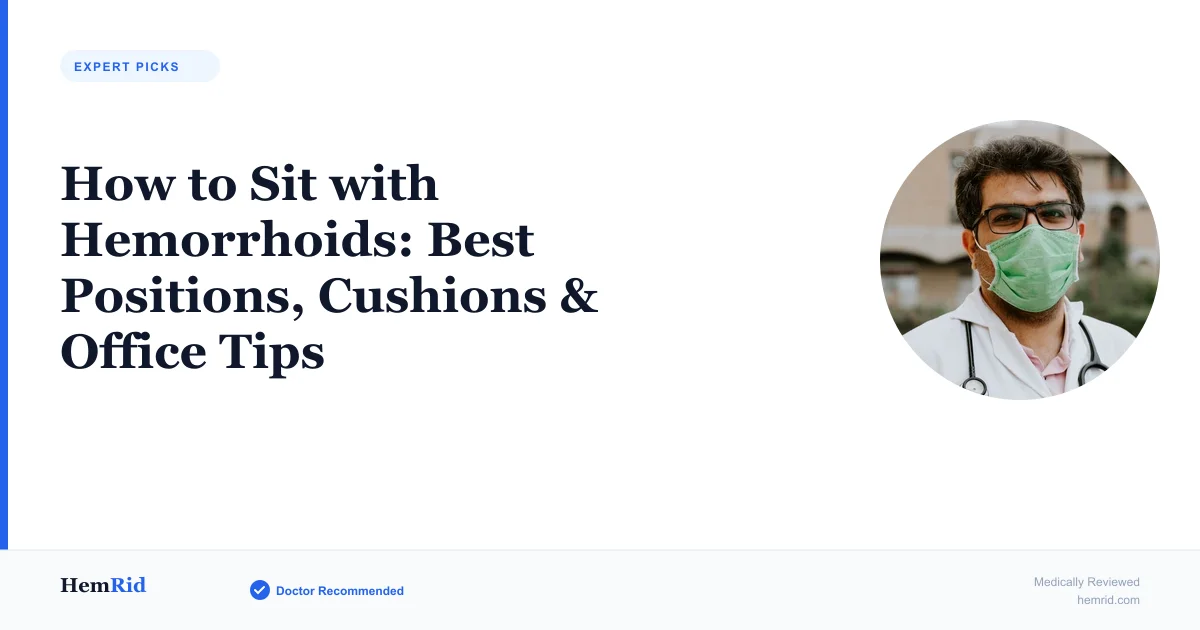How to Sit with Hemorrhoids: Best Positions, Cushions & Office Tips