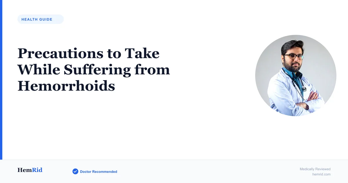 Precautions to Take While Suffering from Hemorrhoids — evidence-based guide by HemRid Medical Team