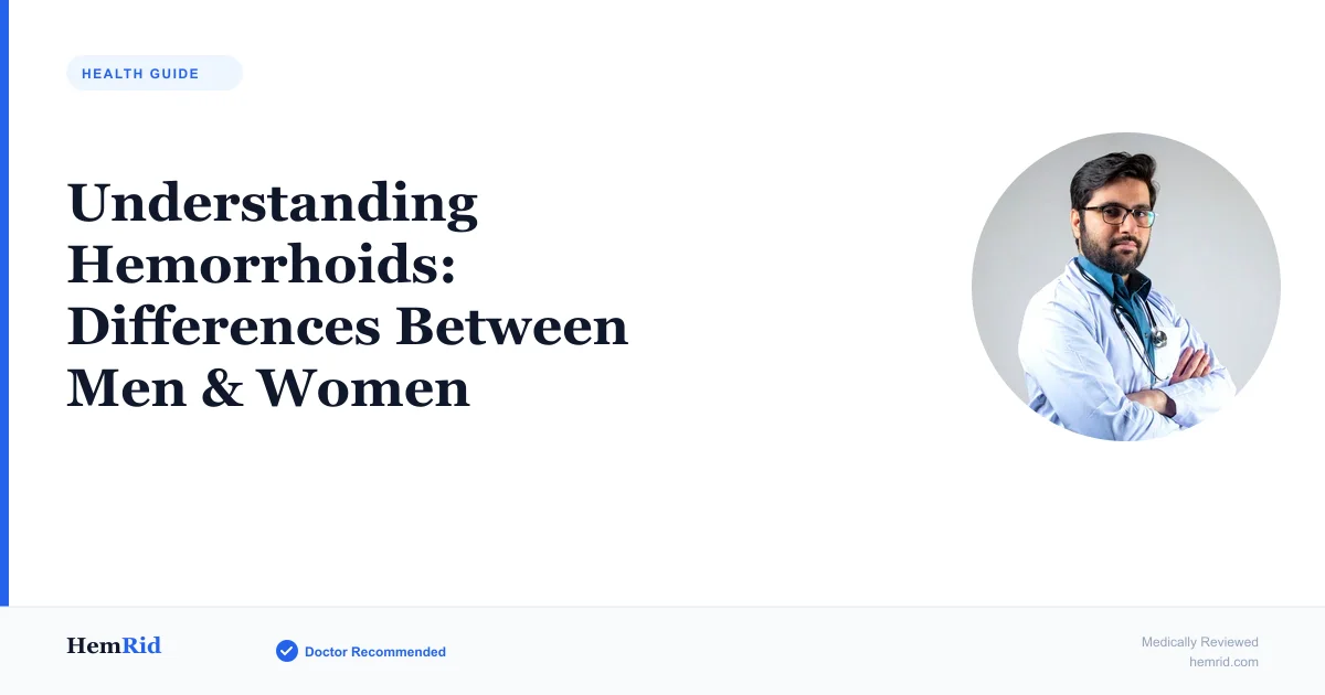 Understanding Hemorrhoids: Differences Between Men & Women — evidence-based guide by HemRid Medical Team