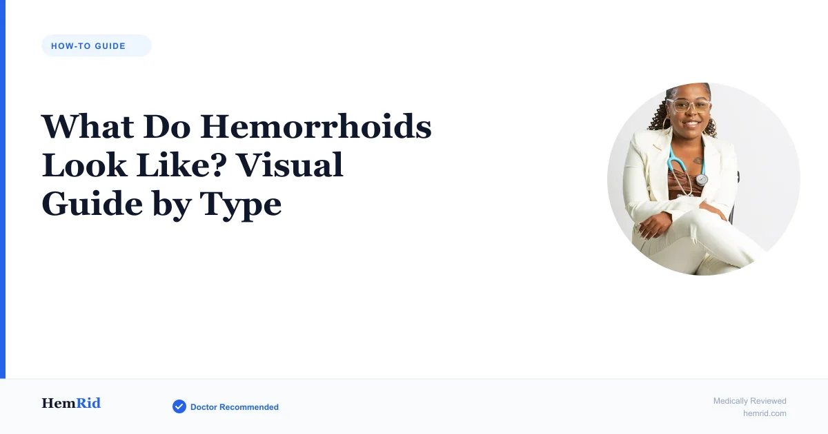 What Do Hemorrhoids Look Like? Visual Guide by Type (2026) — evidence-based guide by HemRid Medical Team